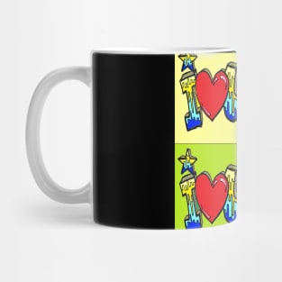 pop art i heart you Mug